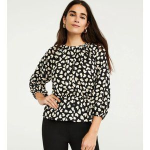 Heart Cinched Waist Blouse